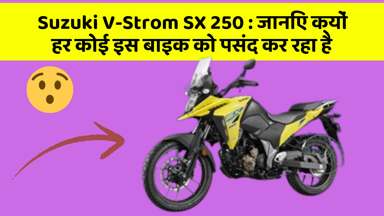 Suzuki V-Strom SX 250 : जानिए क्यों हर कोई इस बाइक को पसंद कर रहा है